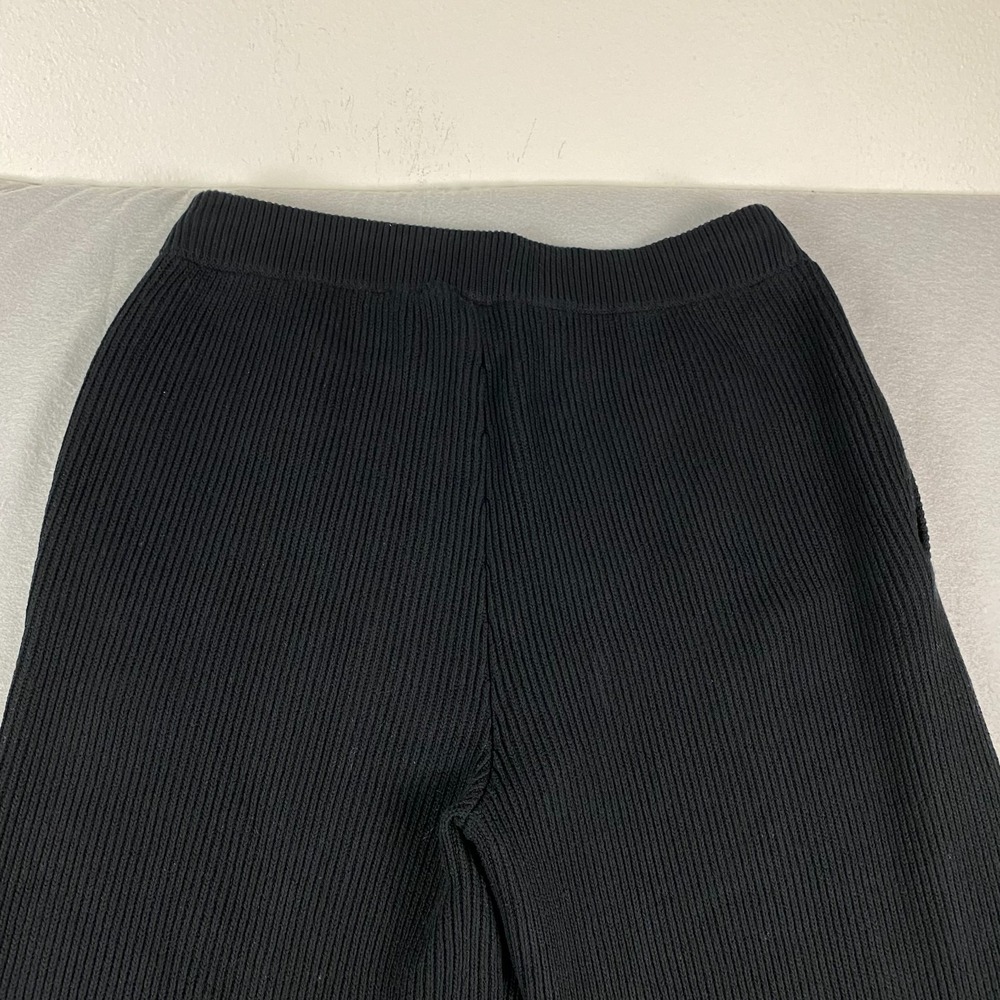 Alo Yoga Mens Domain Rib Knit Sweatpants Medium Black Cotton Blend M5210R - Picture 3 of 13